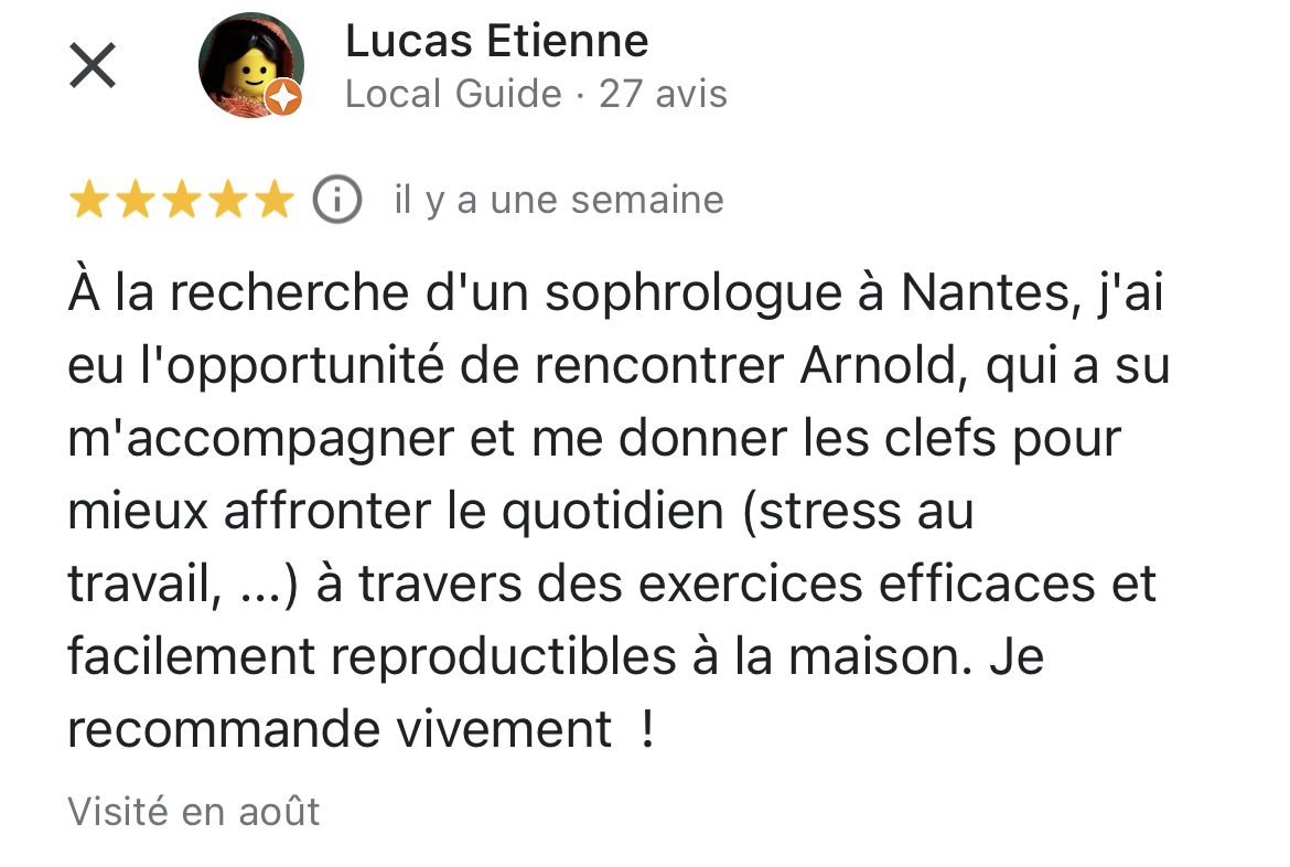 sophrologue Nantes avis Lucas
